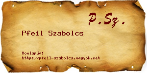 Pfeil Szabolcs névjegykártya