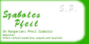 szabolcs pfeil business card
